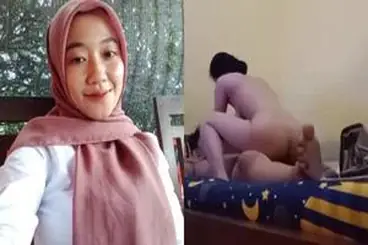 Ukhti Hijab Cantik Pasrah Goyang Atas Kasur poster